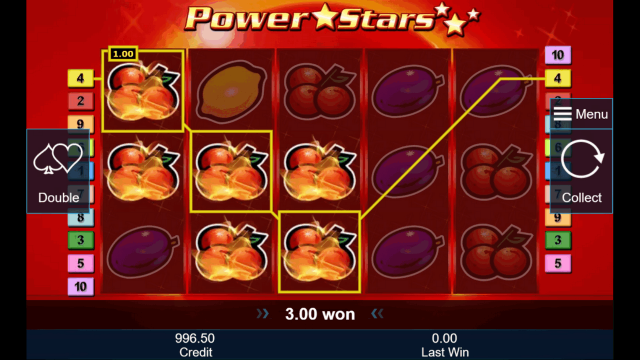 Игровой интерфейс Power Stars 3