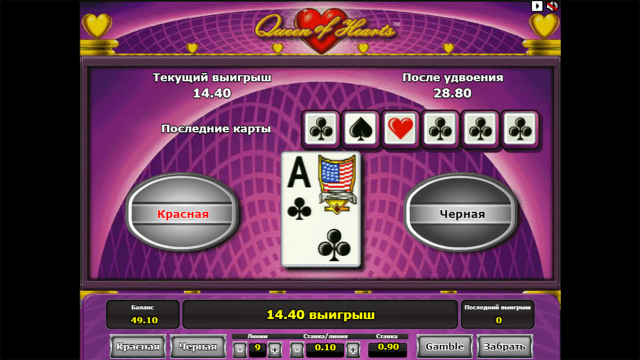 Бонусная игра Queen Of Hearts 4